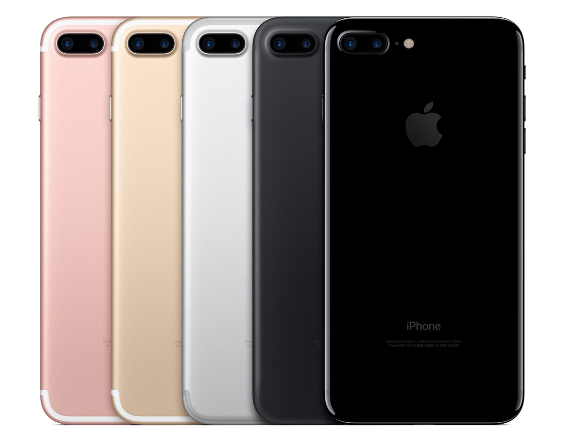 iPhone 7 Plus color lineup