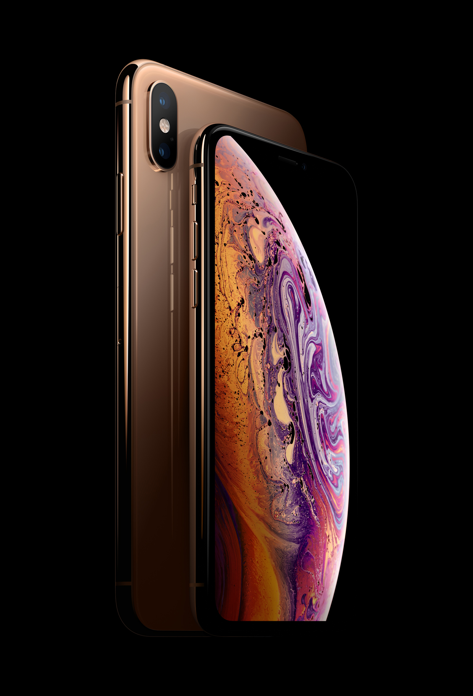 iPhone XS and iPhone XS Max in gold