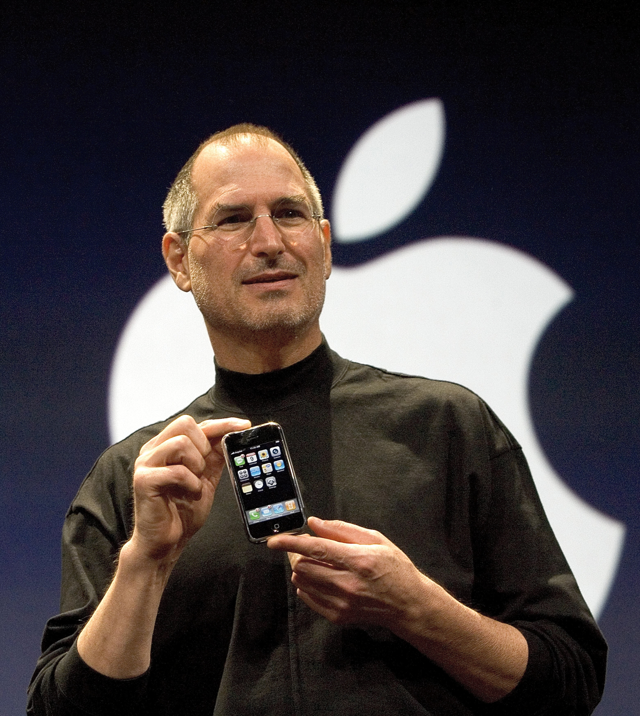 Steve Jobs presents the original iPhone in January 2007